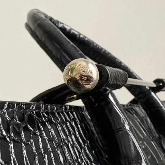 $995 Strathberry Croc Croco Embossed Leather Crossbody Tote Bag Purse Large GUC - Picture 4 of 16